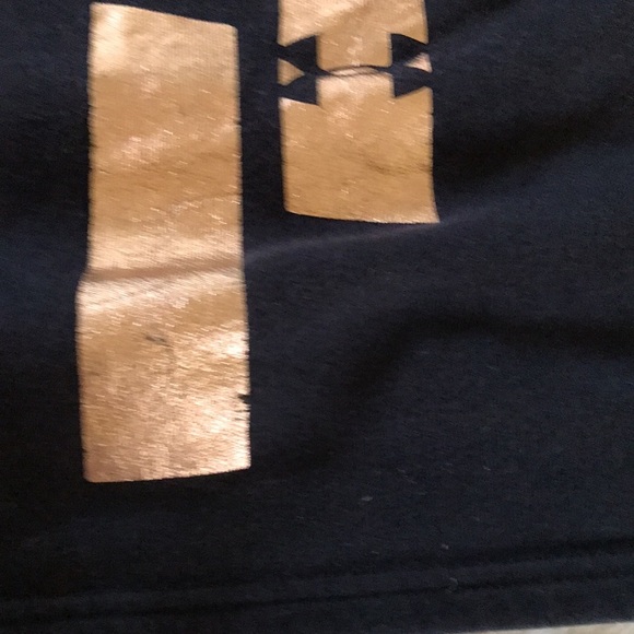 Under Armour Women's Black and Gold Hoodie - Picture 3 of 4